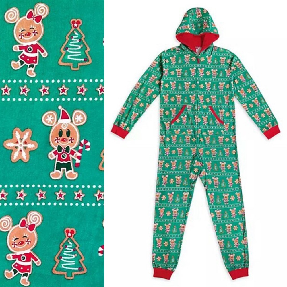 Disney gingerbread Green and Red Holiday Onesie